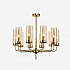 Люстра Hans-Agne Jakobsson Brass & Blue Glass Tube Chandelier Hans-Agne Jakobsson in 1970 10 Коричневый