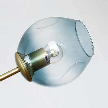 Люстра на штанге MARINE D104 10 lamps Gold/Blue