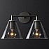 Бра RH Utilitaire Funnel Shade Double Sconce Black