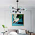 Люстра на штанге MARINE D104 10 lamps Gold/Blue