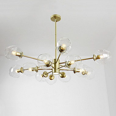 Люстра на штанге MARINE D104 10 lamps Gold/Blue