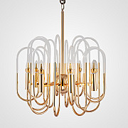 Люстра BRASS AND GLASS LOOP CHANDELIER D80