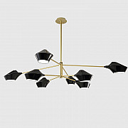 Люстра на штанге LANT D150 8 lamps Gold/Black