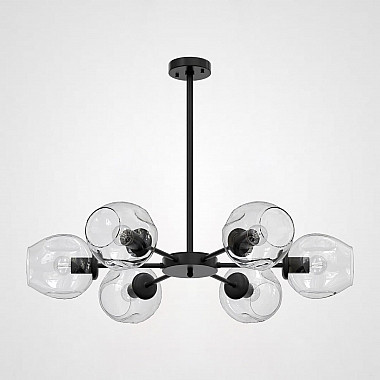 Люстра на штанге MARINE B 6 Black/Transparent