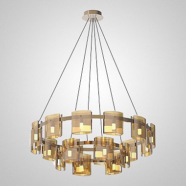 Подвесная люстра JANICE D100 D60 Brass Amber