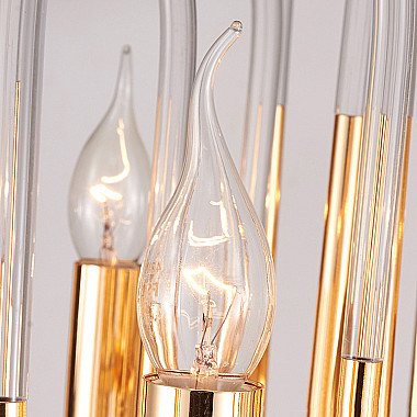 Люстра BRASS AND GLASS LOOP CHANDELIER D60
