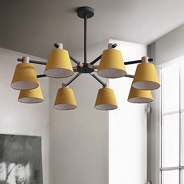 Потолочная люстра на штанге NATURA A YELLOW 6