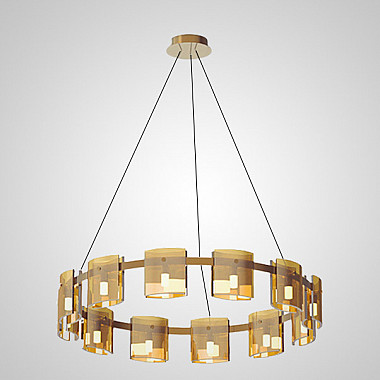 Подвесная люстра JANICE D100 D60 Brass Amber