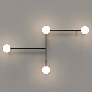 Настенный светильник LINES 4 черный