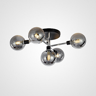 Подвесная люстра NEXO 5 Янтарь, Серебро