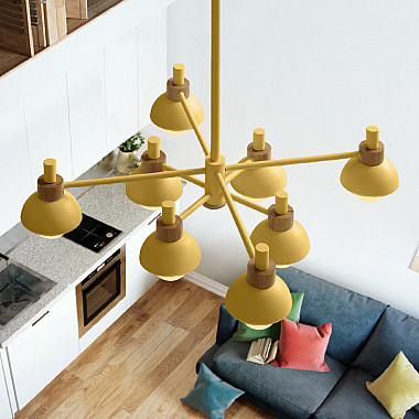 Люстра на штанге FANTA A 4 lights Yellow