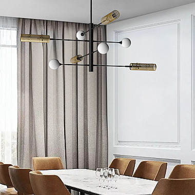 Люстра на штанге SWAY D116 8 lamps