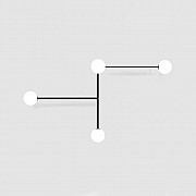 Настенный светильник LINES 4 черный