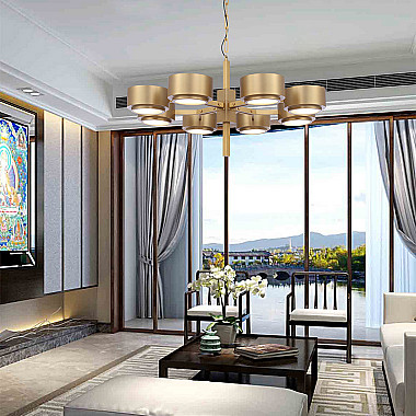 Подвесная люстра Hans-Agne Jakobsson Large Brass Chandelier for Markaryd in Sweden