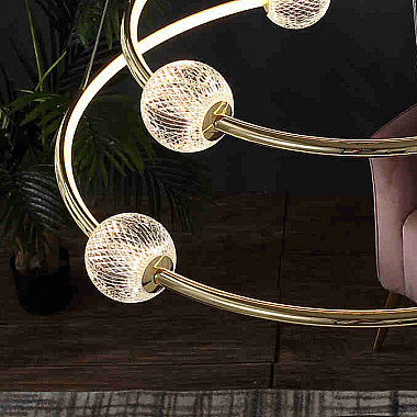 Подвесная люстра STORMS CH D89 D68 Gold