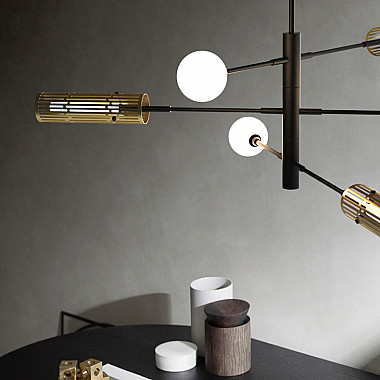 Люстра на штанге SWAY D116 8 lamps