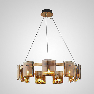 Подвесная люстра JANICE D100 D60 Brass Amber