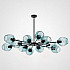 Люстра на штанге MARINE D104 12 lamps Black/Blue