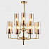 Люстра Hans-Agne Jakobsson Brass & Blue Glass Tube Chandelier Hans-Agne Jakobsson in 1970 12 Коричневый