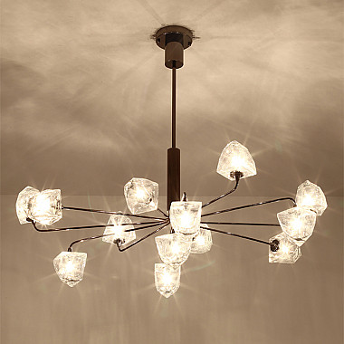Люстра на штанге ICE 13 lamps Gold
