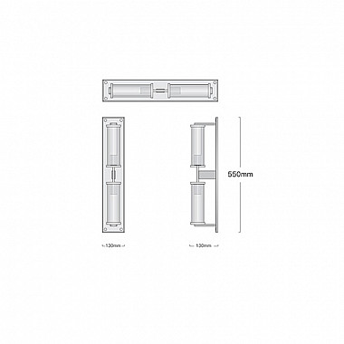 Настенный светильник (бра) Alouette linear sconce