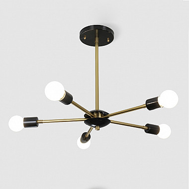 Люстра на штанге SPUTNIK D55 Gold/Black base