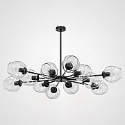 Люстра на штанге MARINE D104 12 lamps Black/Transparent