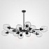 Люстра на штанге MARINE D104 12 lamps Black/Transparent