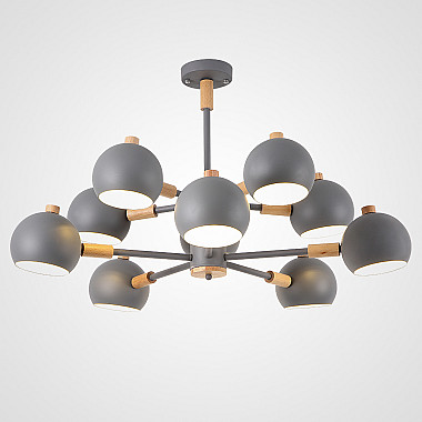 Люстра на штанге SVEN 10 lamps Grey