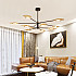 Люстра на штанге INGEL D110 8 lamps Black/Gold