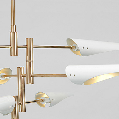 Люстра Cross cable no 407 D145 6 lights White