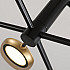 Люстра на штанге INGEL D110 8 lamps Black/Gold