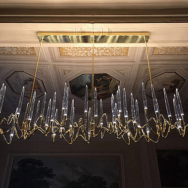 Люстра Long Chandelier Gold L120 by Il Pezzo Mancante