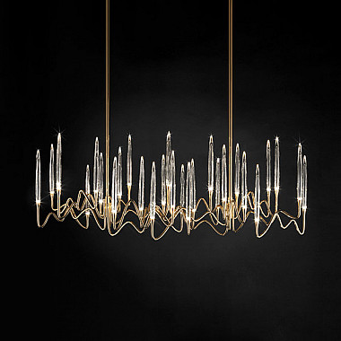 Люстра Long Chandelier Gold L100 by Il Pezzo Mancante