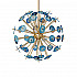 Люстра Agate Burst Chandelier Blue D60