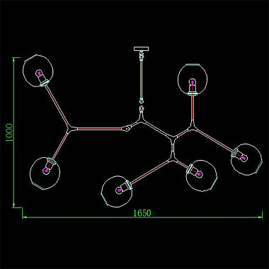 Люстра Branching Bubbles 6 Black by Lindsey Adelman