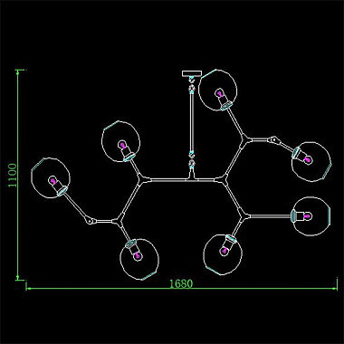 Люстра Branching Bubbles 7 Nickel by Lindsey Adelman