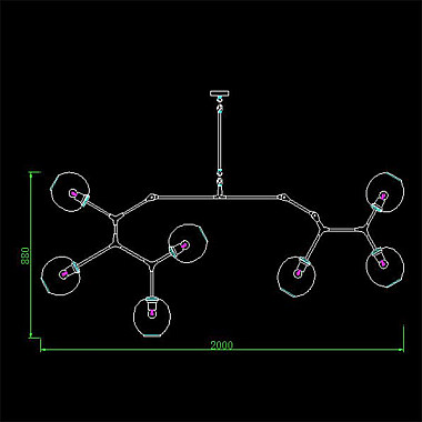 Люстра Branching Bubbles 7 Long Gold by Lindsey Adelman