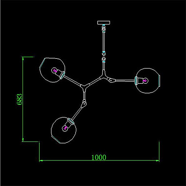 Люстра Branching Bubbles 3 Nickel by Lindsey Adelman