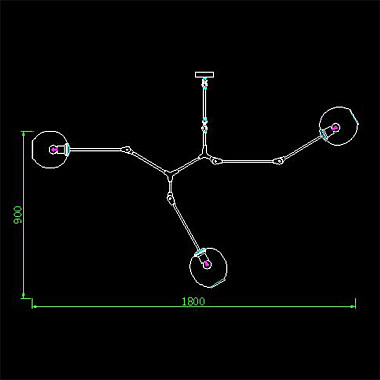 Люстра Branching Bubbles 3 Long Nickel by Lindsey Adelman