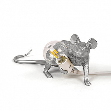 Mouse Lamp #3 Silver H8 Настольная Лампа Мышь
