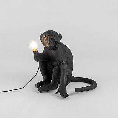 Monkey Table Lamp Black Лампа Настольная
