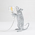 Big Mouse Lamp #1 Silver H25 Настольная Лампа Мышь