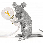 Big Mouse Lamp #2 Silver H21 Настольная Лампа Мышь