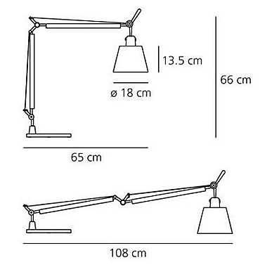 Лампа настольная Artemide Tolomeo by Michele De Lucchi