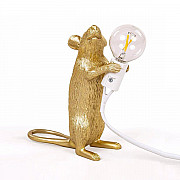 Mouse Lamp #1 Gold H15 Настольная Лампа Мышь