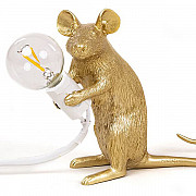 Big Mouse Lamp #2 Gold H21 Настольная Лампа Мышь