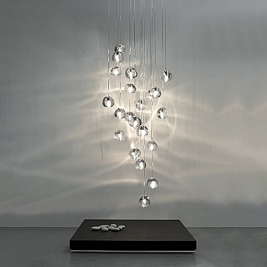 Mizu 26 Twenty Six Pendant Chandelier by Terzani