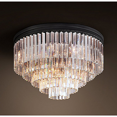 Люстра Odeon Clear Glass Ceiling Chandelier 5 Rings