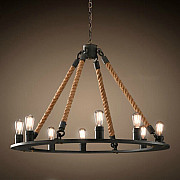 Люстра Loft Chandelier Old Castle Rope 12 D80